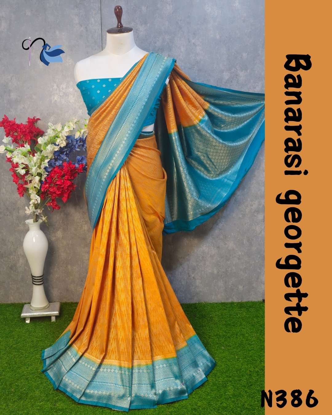 Luxurious Banarasi Georgette Saree with Intricate Designs